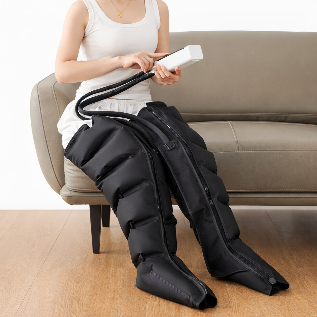 Professional Airwave Compression Leg Massager with Cotton Sleeve – For Post-Workout Relaxation
