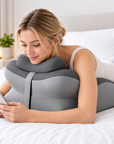 Memory Foam Wedge Support Pillow with Neck Cushion & Massage Points