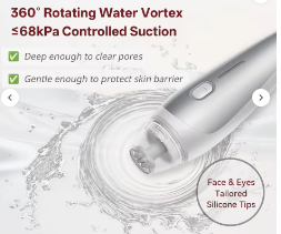 Hydro Dermabrasion Facial Machine with 68kPa Suction, Water Vortex & Dual Tanks