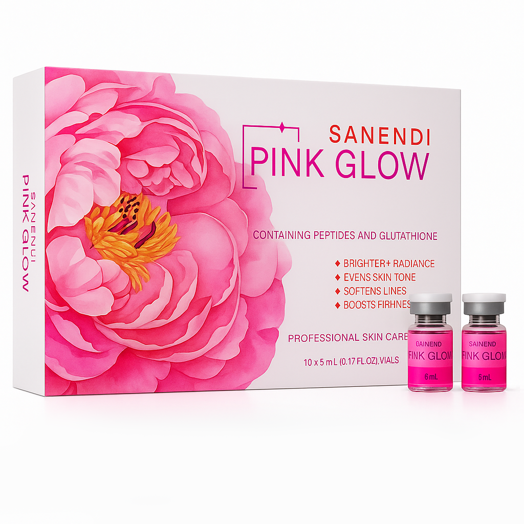 Korean Pink Glow Peptide Serum – Dr. Pen Microneedling Booster with Niacinamide for Radiant Skin & Fine Line Reduction – 10 Vials x 5ml