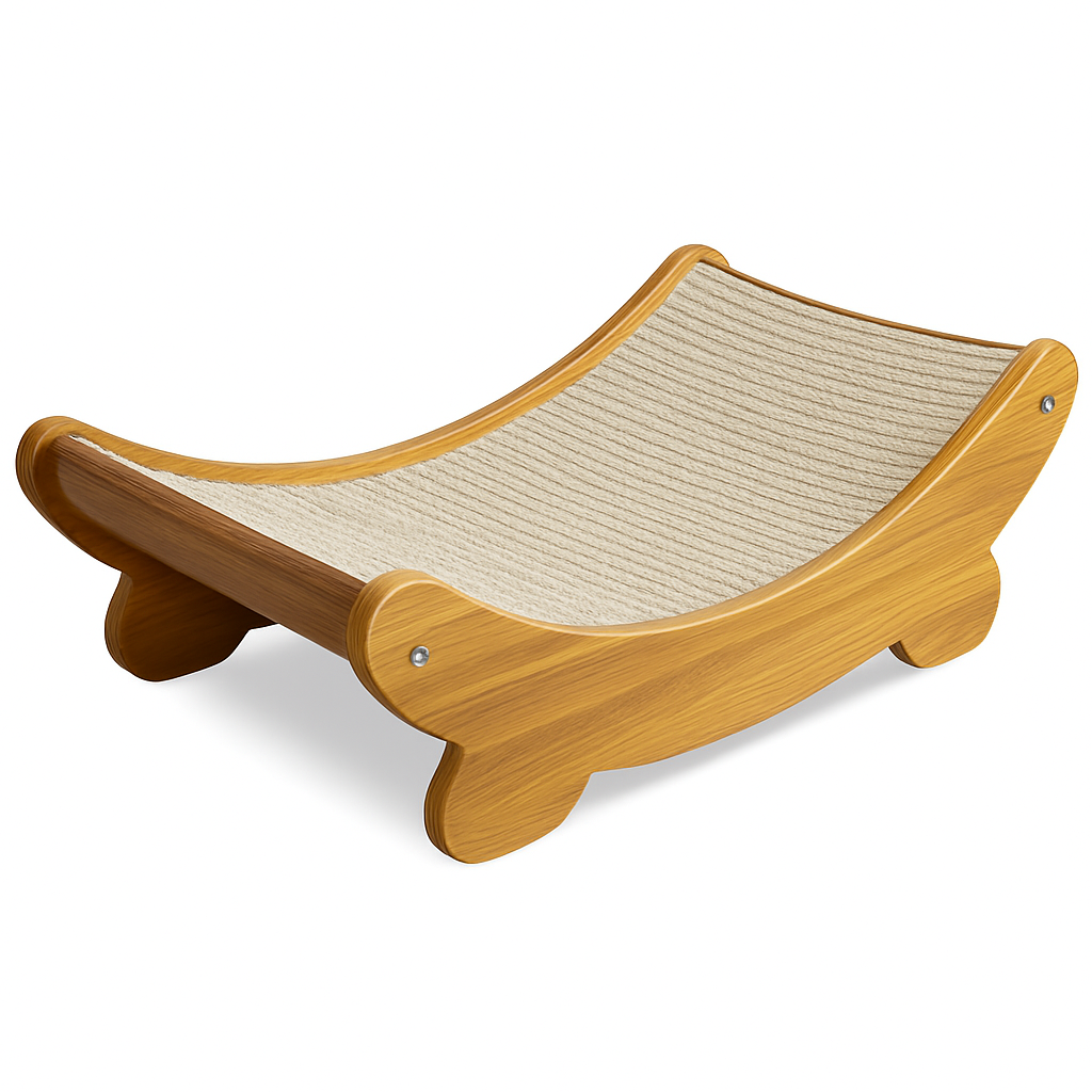 Theia Wooden Cat Scratcher & Bed