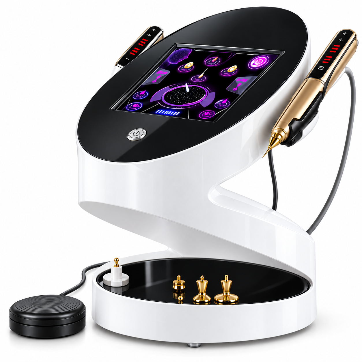 2-in-1 Ozone & Gold Plasma Facial Machine with Touchscreen and Dual Treatment Pens