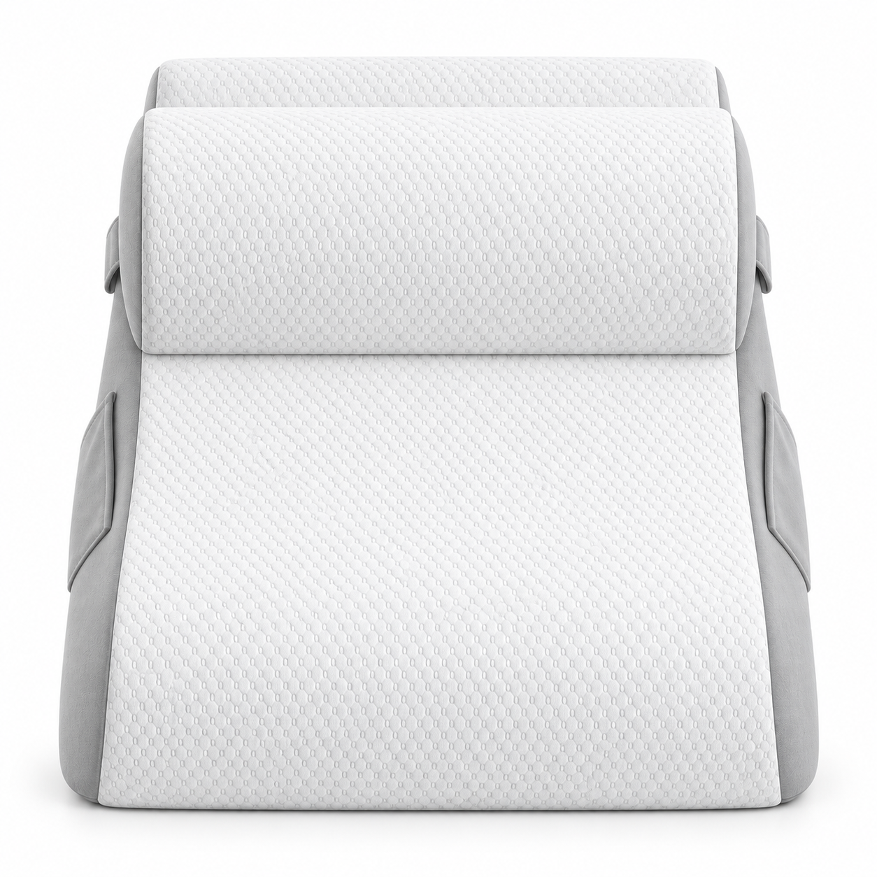 Adjustable Bed Wedge Pillow Set with Neck Bolster & Leg Support – 4-Piece Memory Foam System