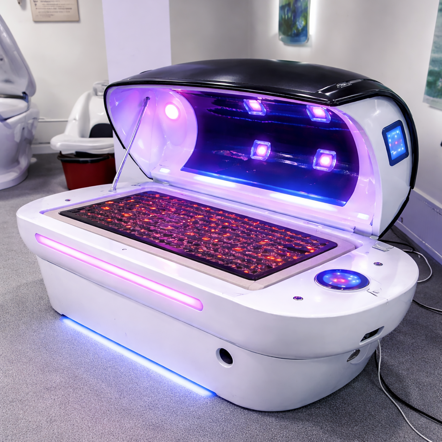 Luxury Infrared Spa Capsule Sauna Bed – Full Spectrum Phototherapy, Graphene Far Infrared, Ozone & Hydrotherapy Massage Pod
