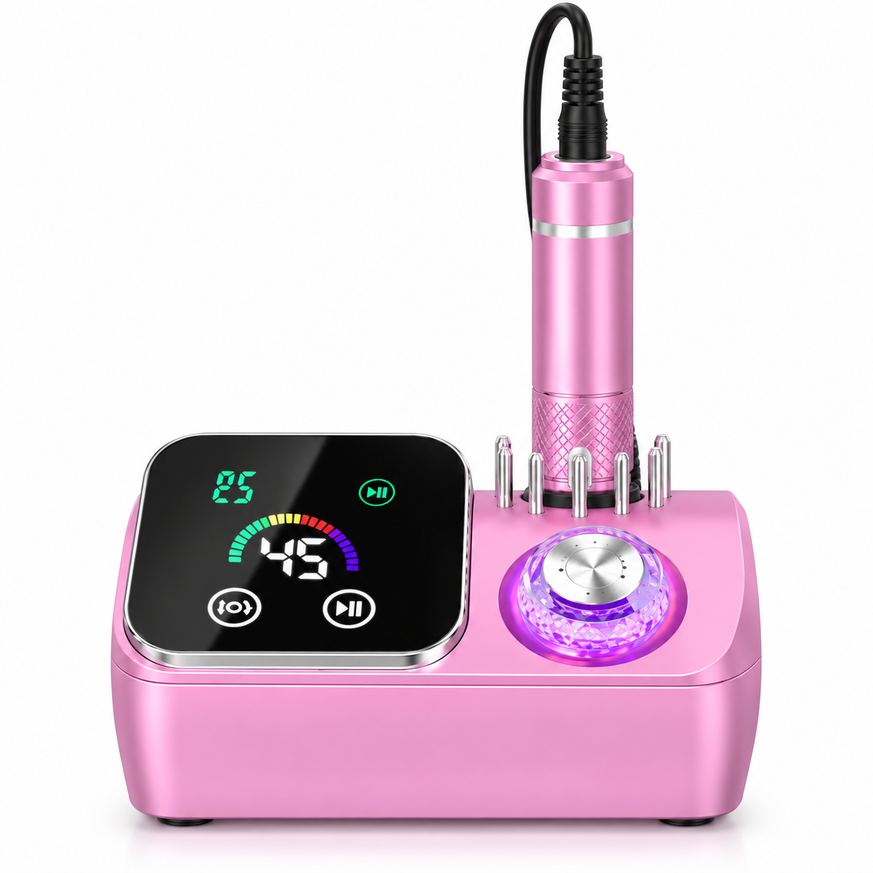 Professional Electric Nail Drill 45,000 RPM 36W with LCD Display, Forward/Reverse Rotation & Nail Drill Bits – Electric Nail File for Manicure and Pedicure