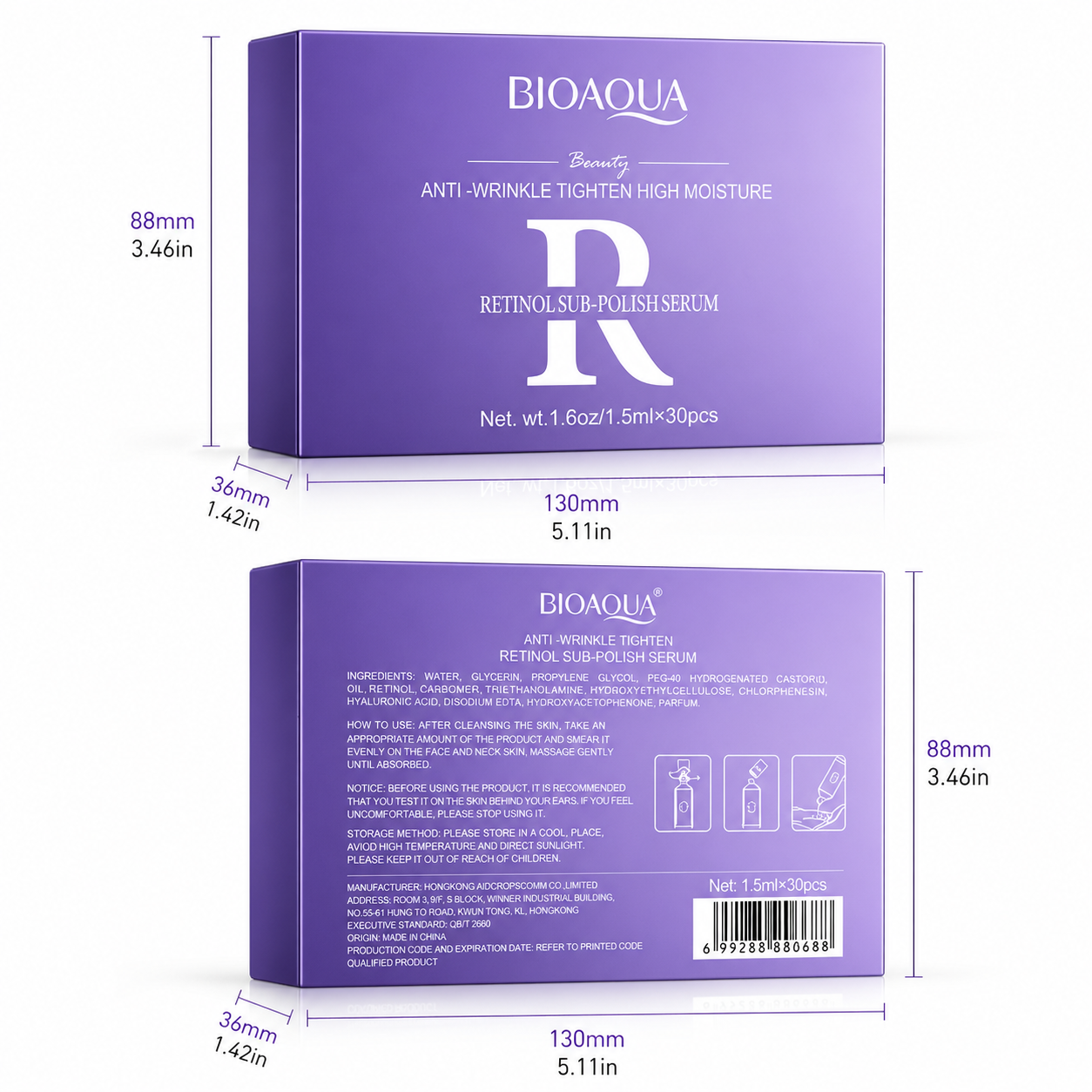 30pcs Hyaluronic Acid Serum Set – Retinol Vitamin C Face Moisturizer | Hydrating & Firming Facial Essence