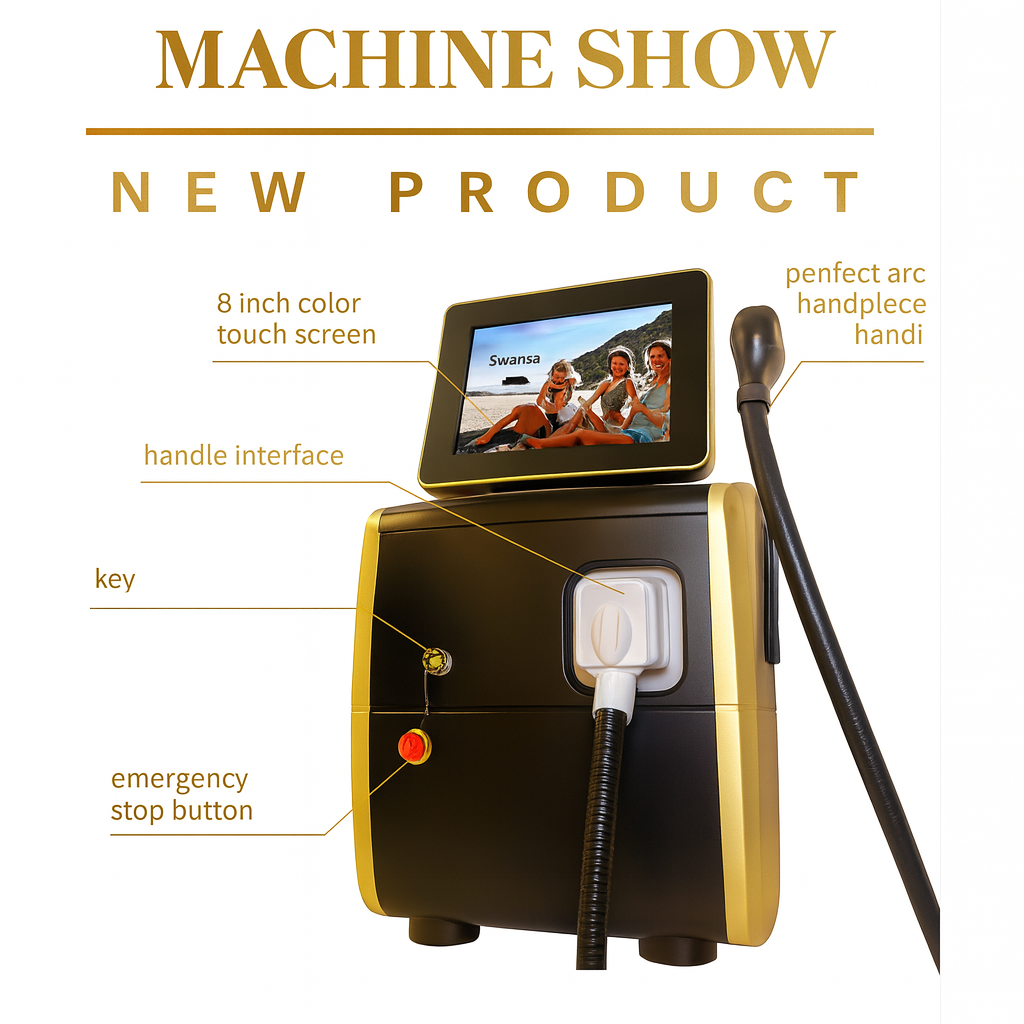 Professional 3-Wavelength 808nm Diode Laser Hair Removal Machine