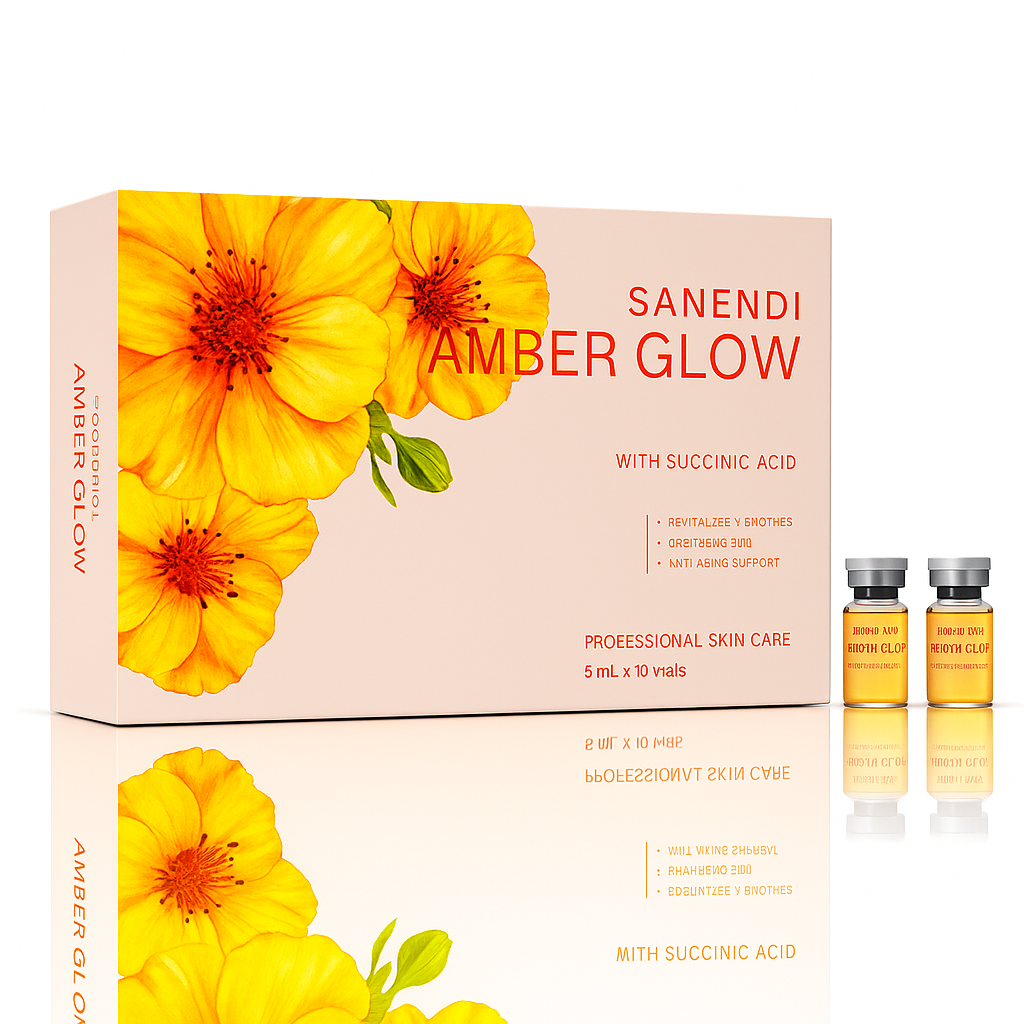 Korean Pink Glow Peptide Serum – Dr. Pen Microneedling Booster with Niacinamide for Radiant Skin & Fine Line Reduction – 10 Vials x 5ml