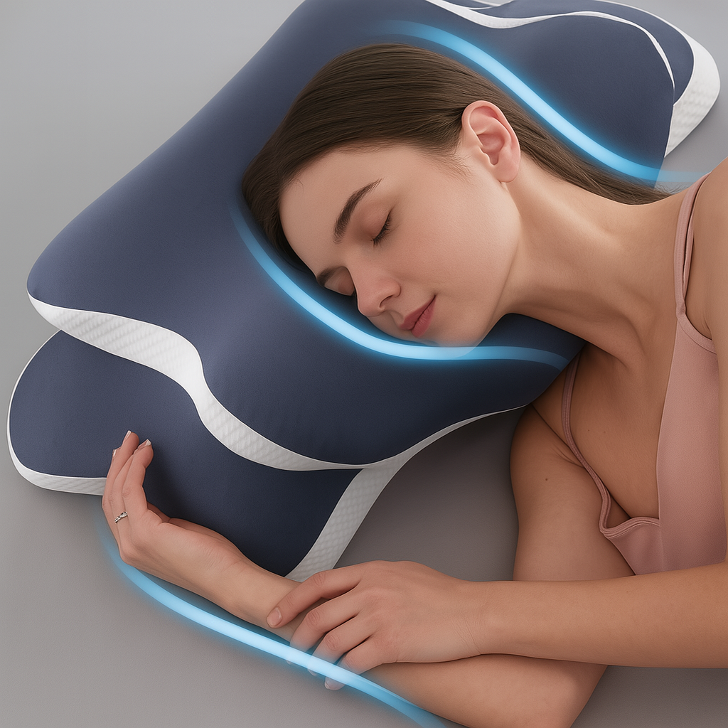 Memory Foam Cervical Pillow – Ergonomic Neck Support Pillow for Better Sleep & Spine Alignment