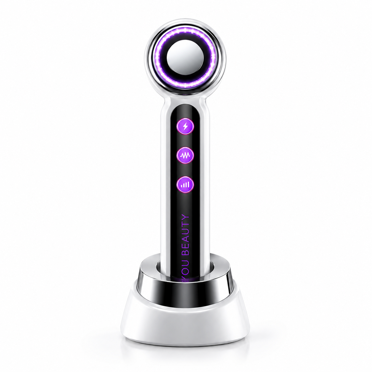 3-in-1 EMS Microcurrent Facial Massager with Heat & Vibration for Skin Firming & Facial Care