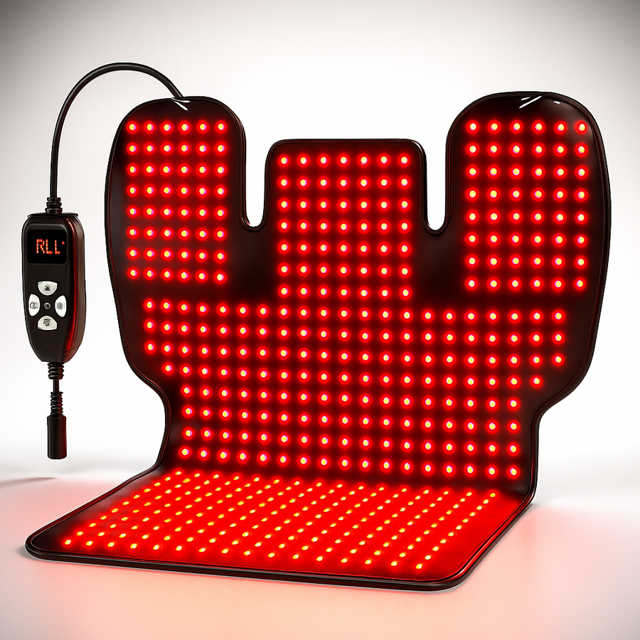 Red & Infrared Heat Therapy Shoulder Pad 660nm & 850nm | Dual-Chip LED Wearable Wrap for Upper Back & Shoulder Pain Relief, Muscle Relaxation