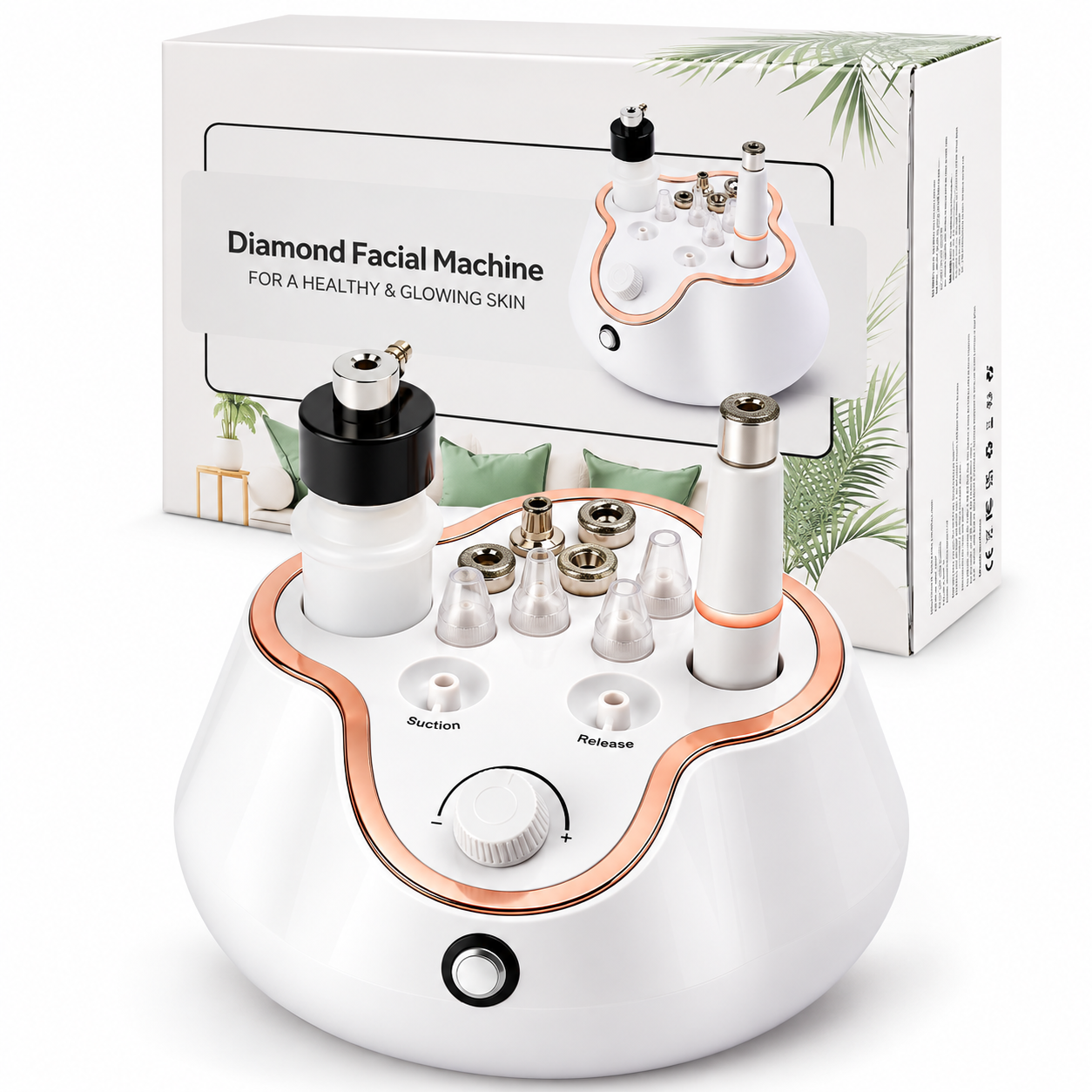 3-in-1 Diamond Microdermabrasion Facial Machine with Vacuum Suction & Spray