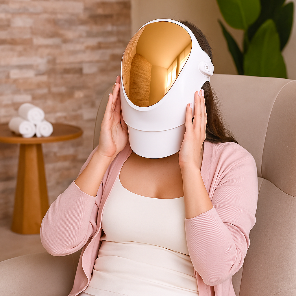 Theia 3 Colors Light LED Face Beauty Premium Mask (Nano 807pcs) Red 620-630nm Orange 580-590nm Blue 460-470nm