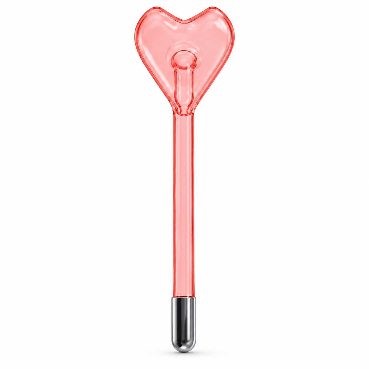 High Frequency Glass Heart Electrode – Pink Replacement Attachment for Facial & Beauty Devices