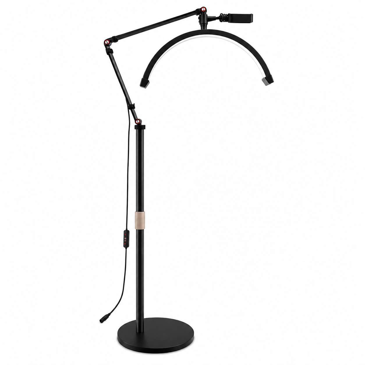 24-Inch Half-Moon LED Beauty Floor Lamp