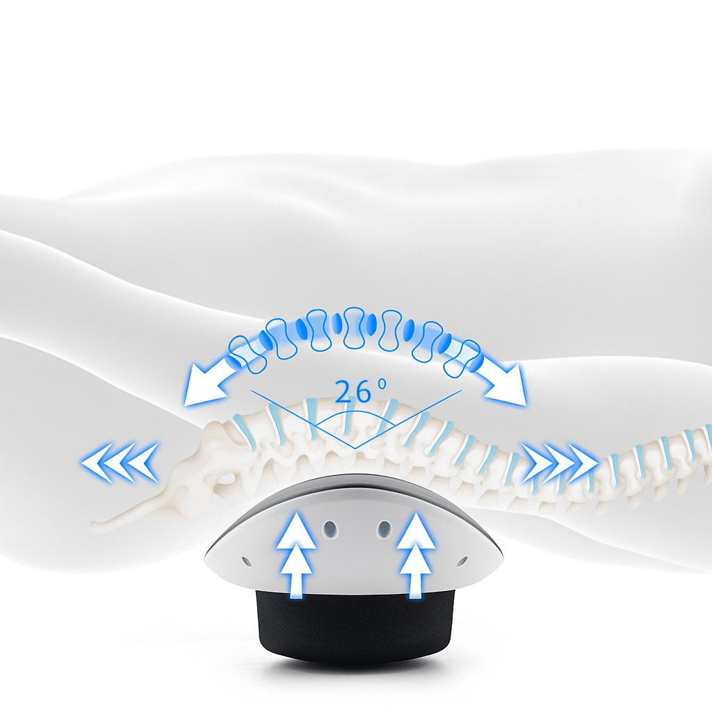 Adjustable Lumbar Traction Device for Lower Back Support | Ergonomic Home Traction System for Comfortable Relaxation