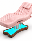 Electric Beauty Treatment Bed with 3 Motors, Adjustable Backrest, Height Control & LED Base