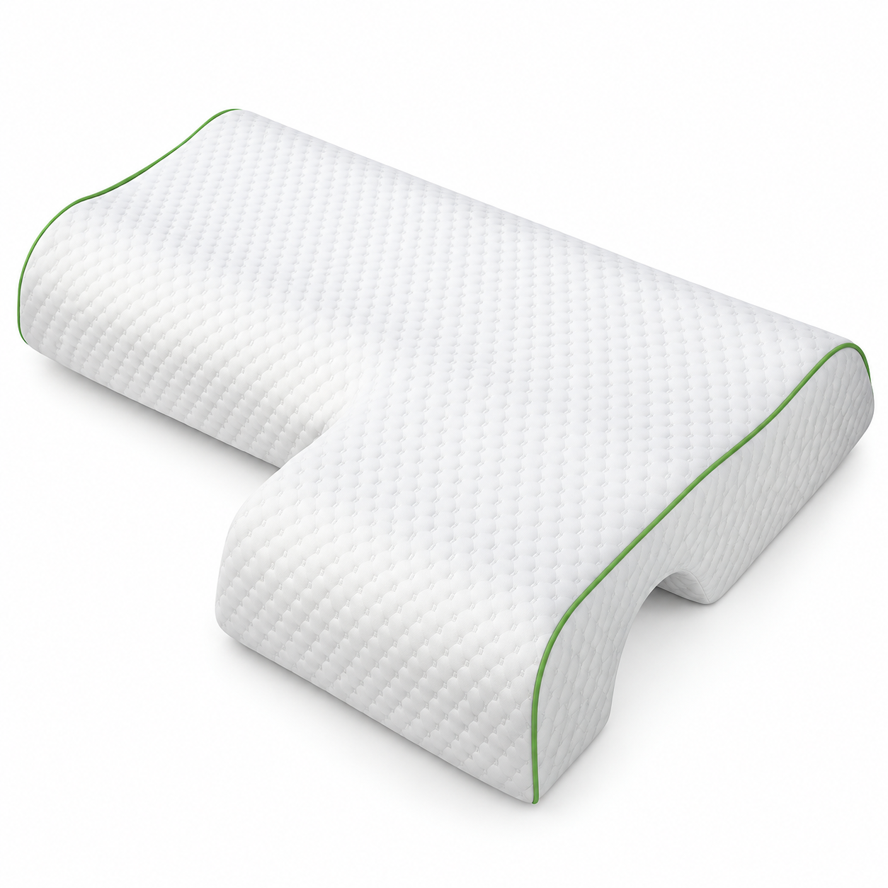 Ergonomic Memory Foam Cervical Pillow with Neck Support and Arm Cutout – Contoured Sleeping Pillow