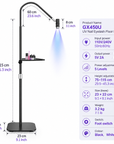 GX450U UV LED Nail & Eyelash Floor Lamp – Adjustable 6W Salon Curing Light with Flexible Arm
