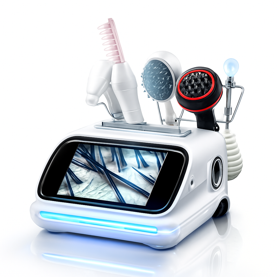 5-in-1 Skin & Scalp Analyzer Machine – Skin Analysis Deep Cleansing & Hair Treatmentreatment Machine