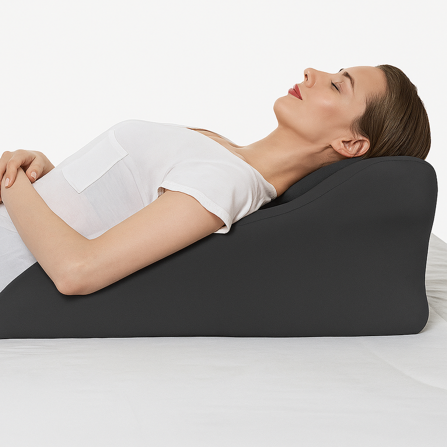 THEIA Prone Relax XL Pillow – Ergonomic Memory Foam Face Down Support for Sleeping, Reading & Phone Use