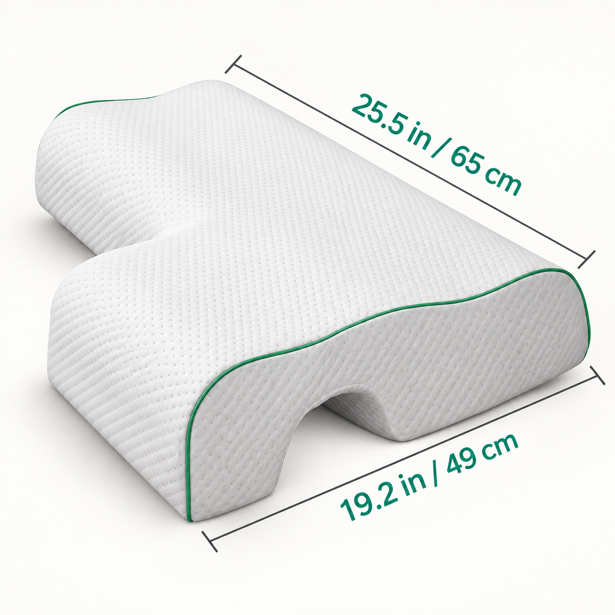 Ergonomic Memory Foam Cervical Pillow with Neck Support and Arm Cutout – Contoured Sleeping Pillow