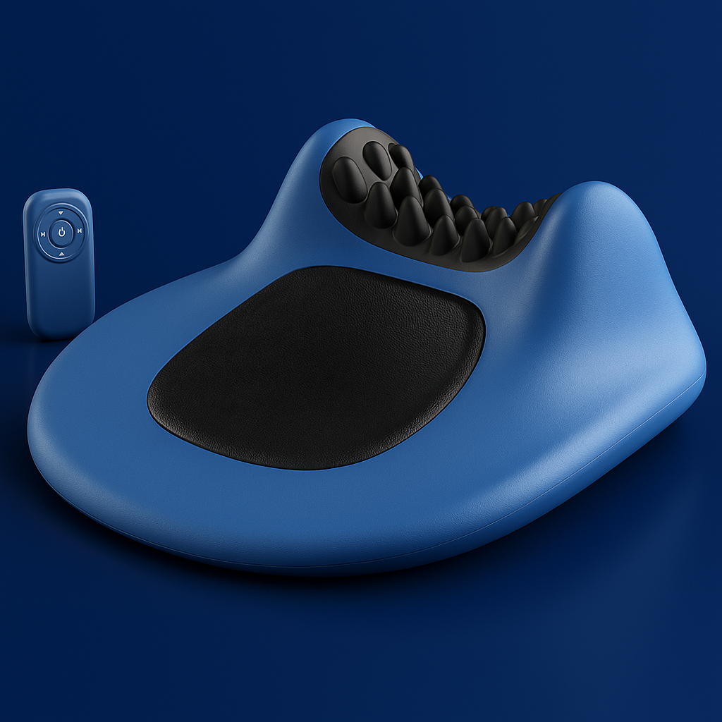 EMS Pulse Neck Pillow Massager – Electric Neck Support with Gentle Heating & Vibration Functions