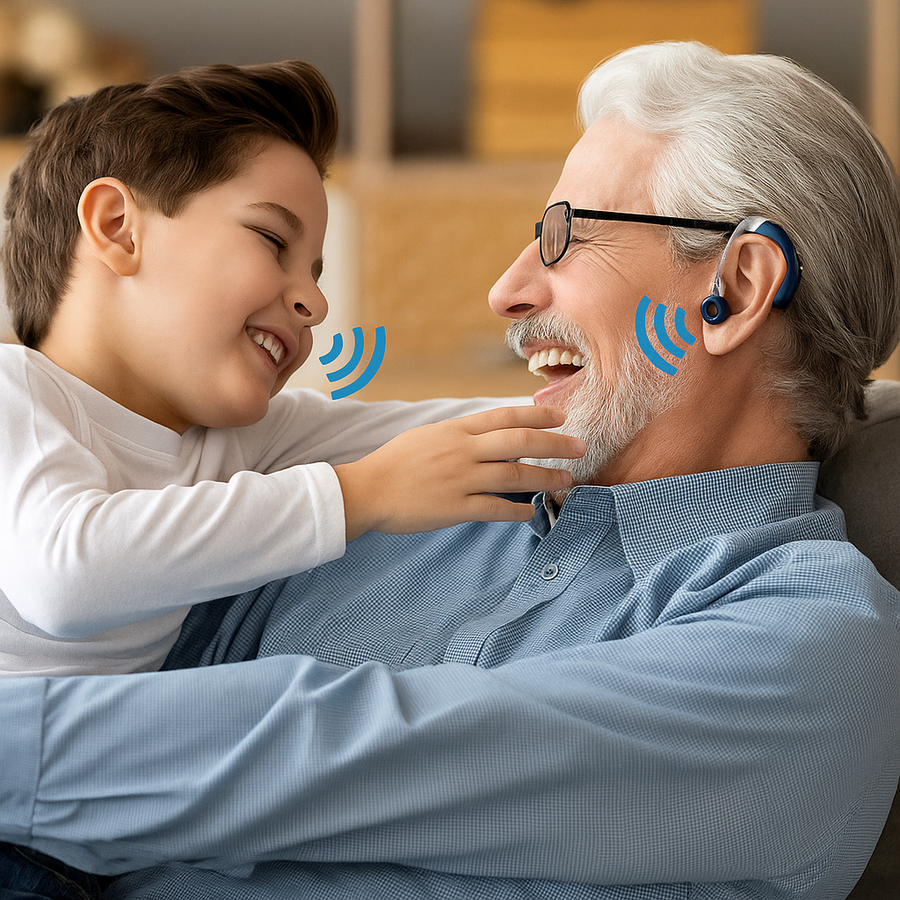 Mini Rechargeable Digital Hearing Aid – BTE Sound Amplifier for Elderly, Portable with Adjustable Tone