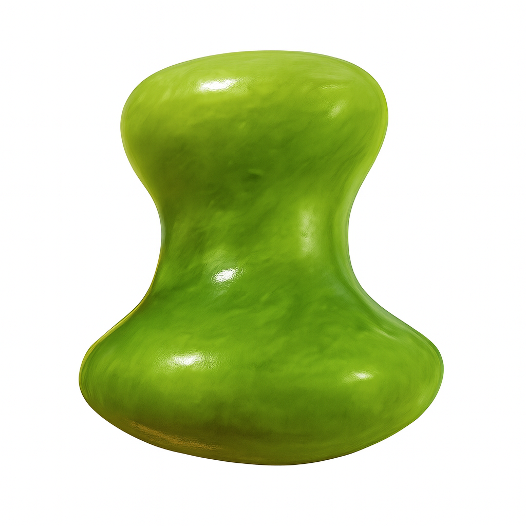 Theia Premium Natural Jade Beauty Set – Eye Mask, Face Roller & Gua Sha Scraper