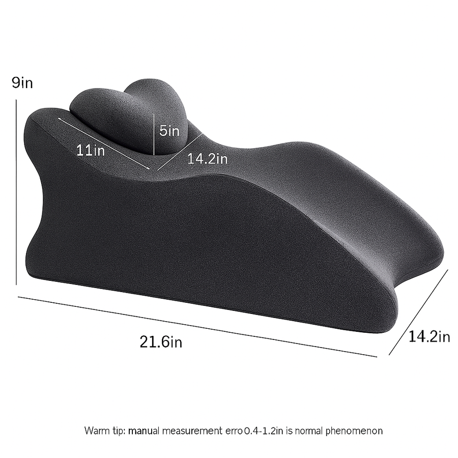 THEIA Prone Relax XL Pillow – Ergonomic Memory Foam Face Down Support for Sleeping, Reading & Phone Use
