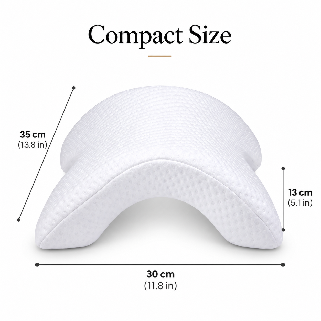 Ergonomic Memory Foam Arm Rest Pillow for Side Sleepers – Contoured Neck and Shoulder Support Cushion, White