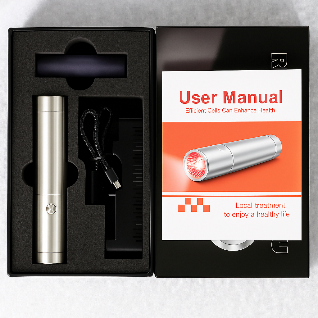 Theia Red Light Therapy Torch Handheld for Muscle Pain Relief 5 Wavelength 630nm 660nm 710nm 850nm 900nm