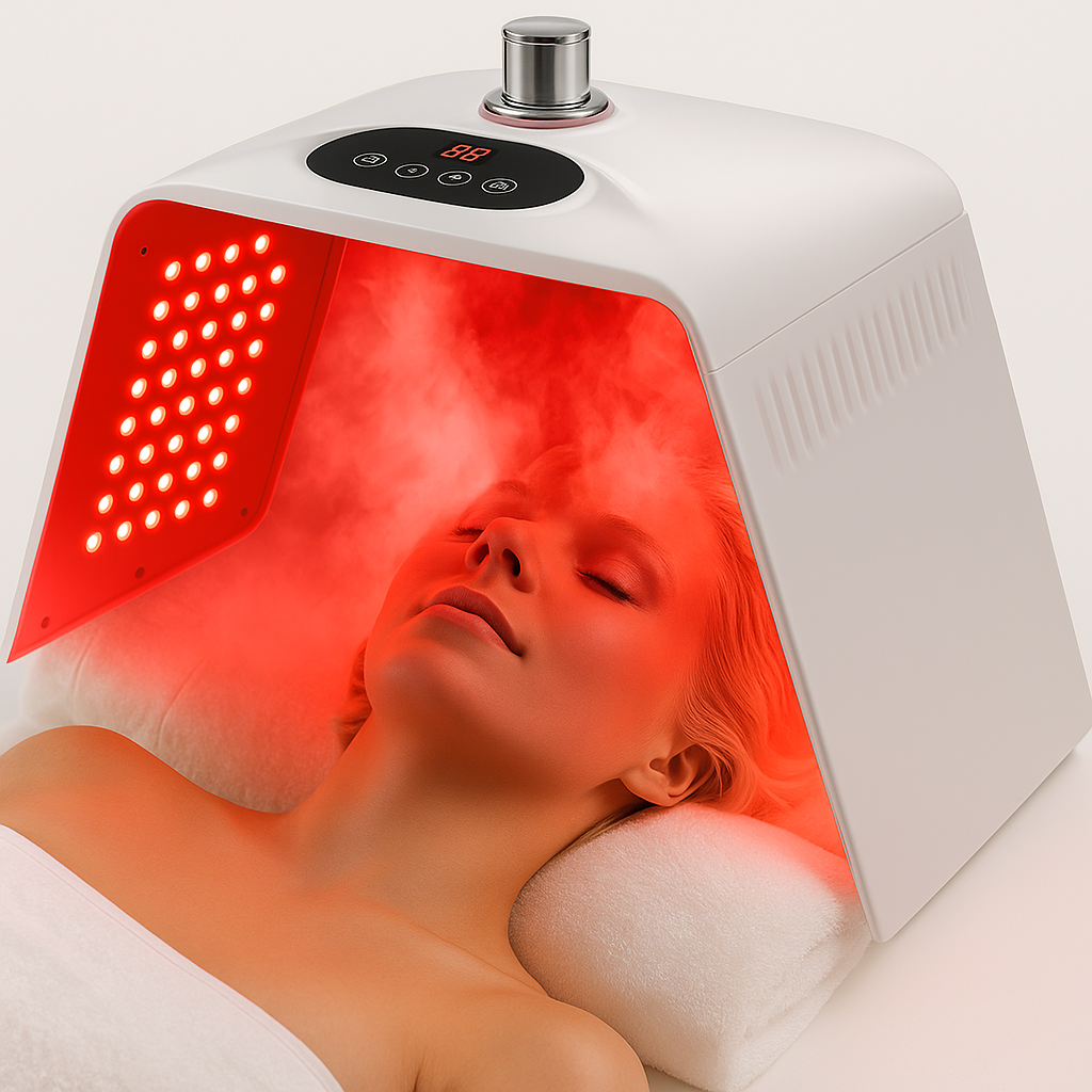 Theia Glow Omega Pro – 7-Color LED Light Therapy PDT Device for Skin Rejuvenation & Anti-Aging