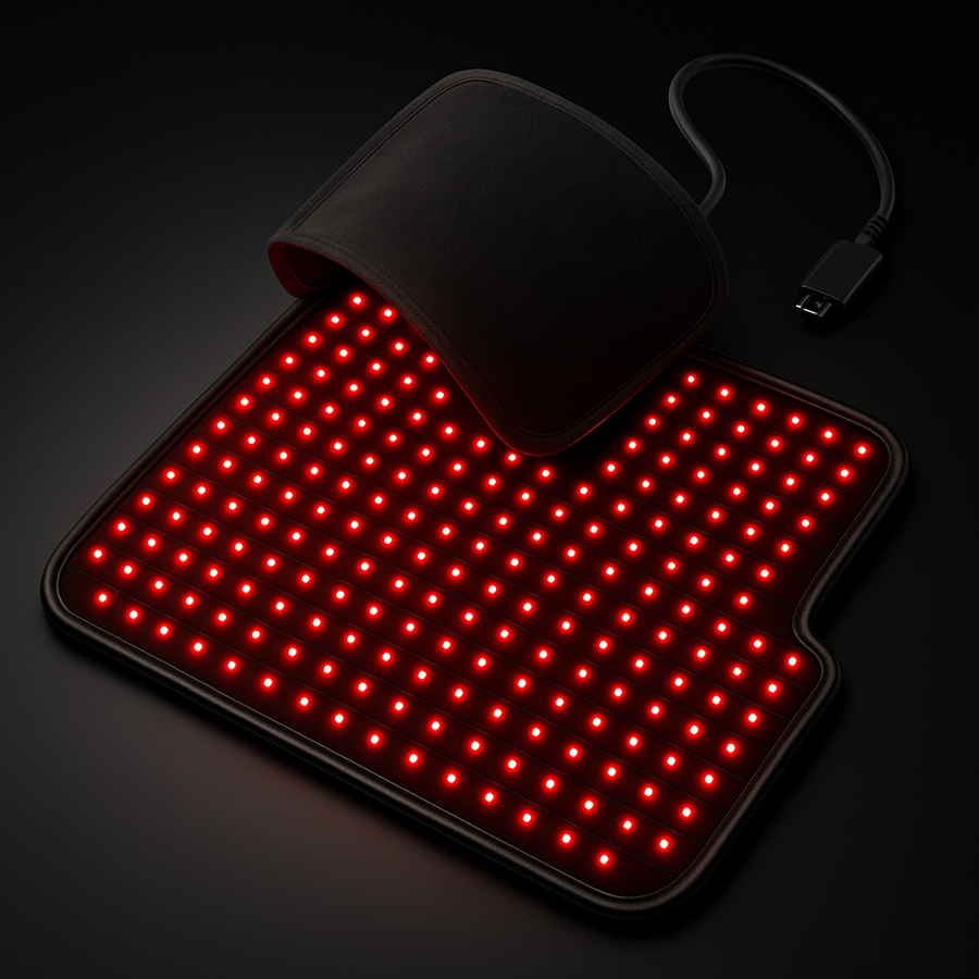 Red & Infrared Heat Therapy Shoulder Pad 660nm & 850nm | Dual-Chip LED Wearable Wrap for Upper Back & Shoulder Pain Relief, Muscle Relaxation