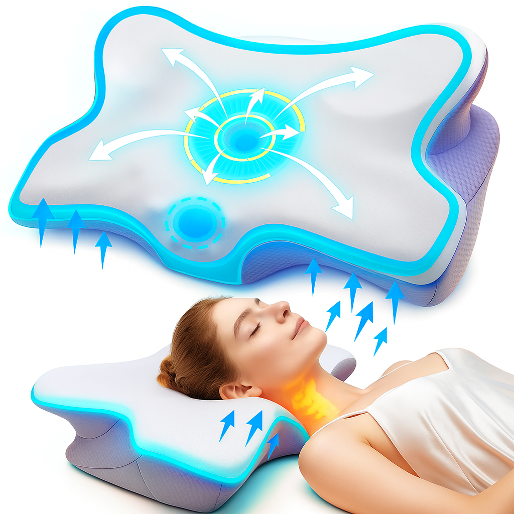 Orthopedic Memory Foam Pillow for Neck Support and Comfortable Sleeping Position
