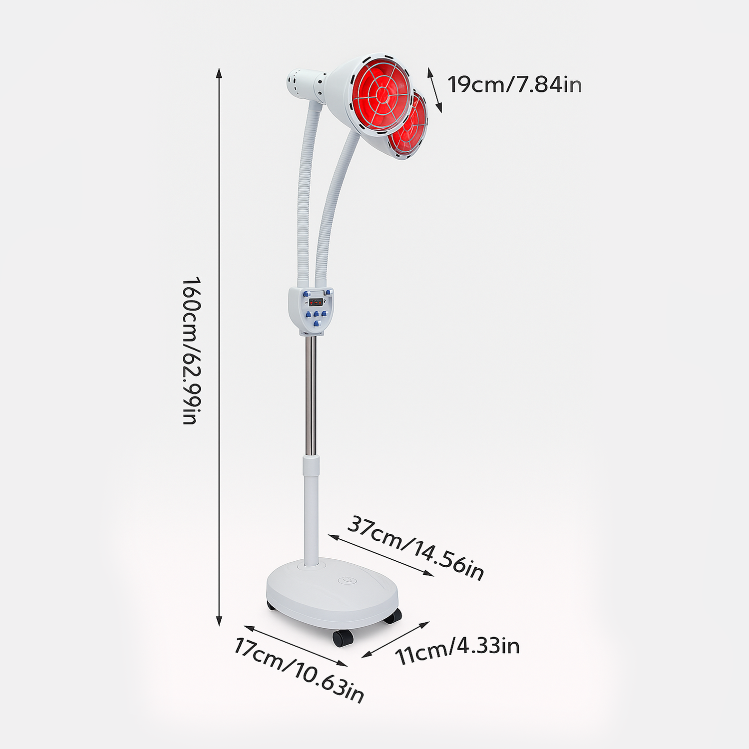 Theia Infrared Relief Pro – Dual-Head Heat Therapy Lamp with Stand