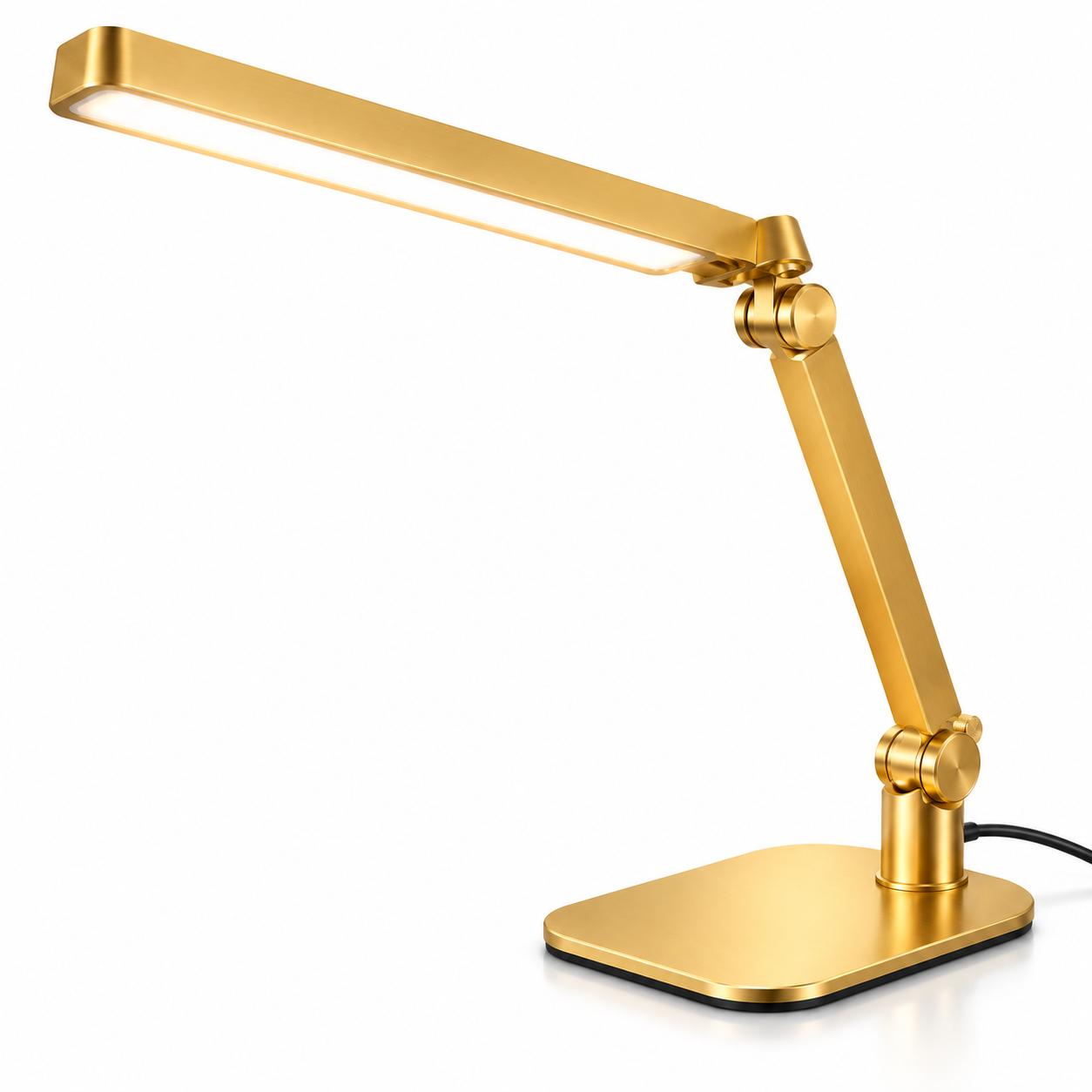 Luxury Gold Professional LED Nail Desk Lamp – Adjustable 3-Color Salon Lighting