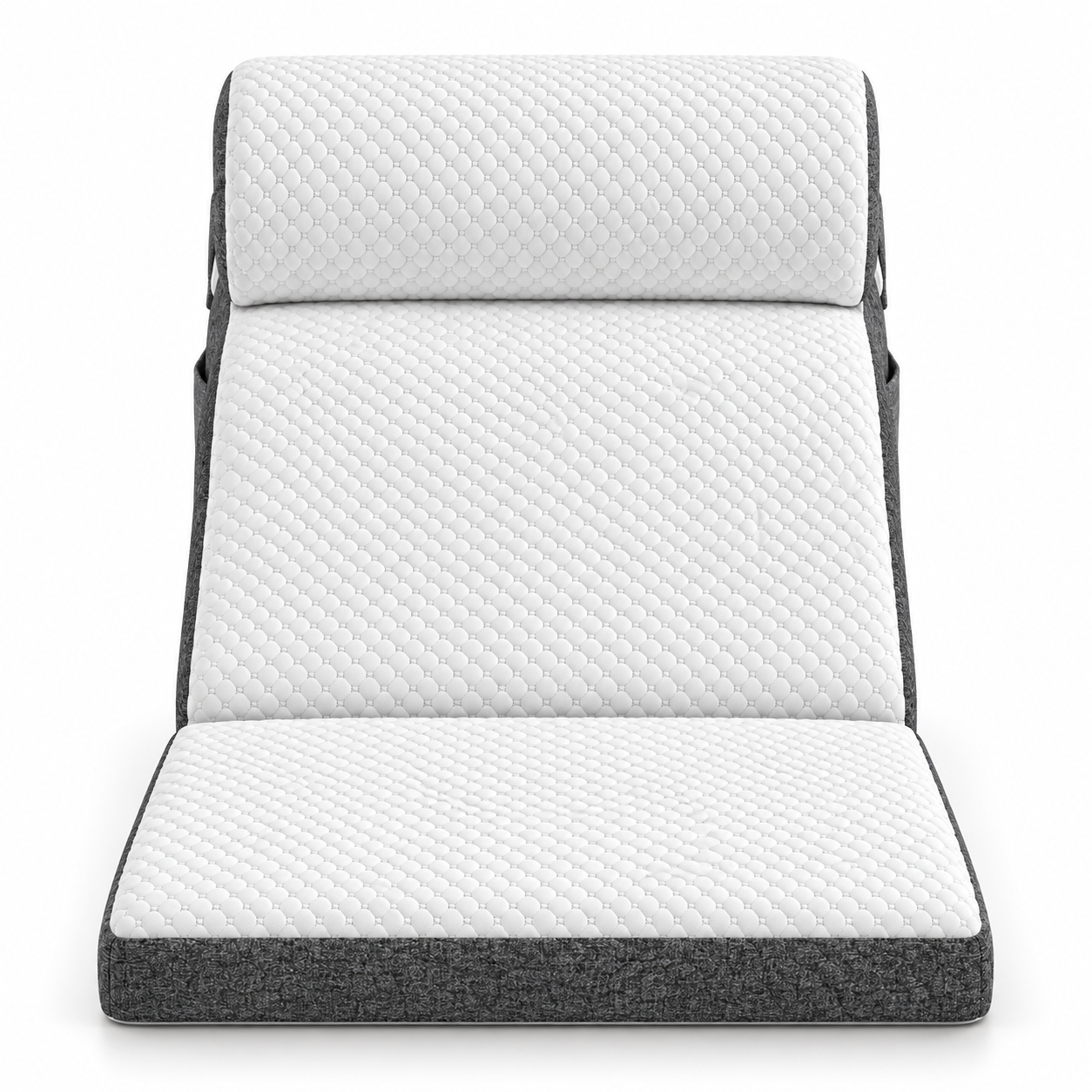 3-Piece Adjustable Wedge Pillow Set with Neck Roll, Leg Cushion & Side Pocket – Ergonomic Reading Support