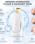 Nano Mist Ultrasonic Skin Scrubber 24kHz with Blue Light, Hydration Spray & Charging Dock