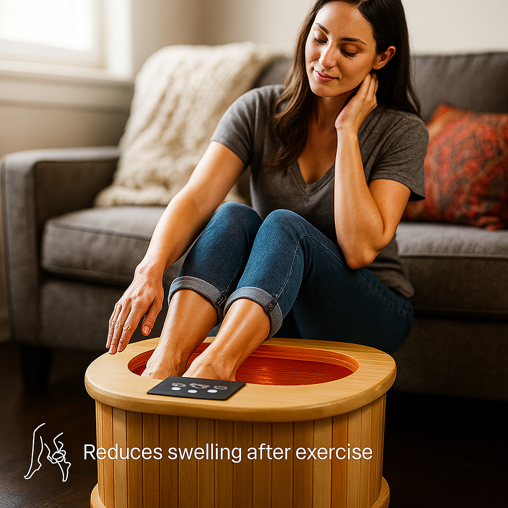 Portable Far Infrared Foot Sauna – Low EMF Dry Foot Spa Bucket for Circulation Boost