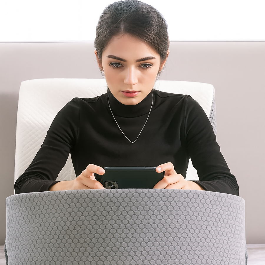 UltraComfort Memory Foam Bed Reading Pillow – Ergonomic Arm Support for Gaming, Relaxation, and Work