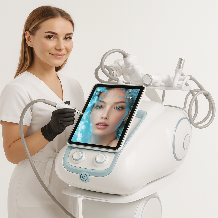 Theia SkinClinic 6-in-1 – Premium Hydro Dermabrasion Device for Professional Facial Treatments