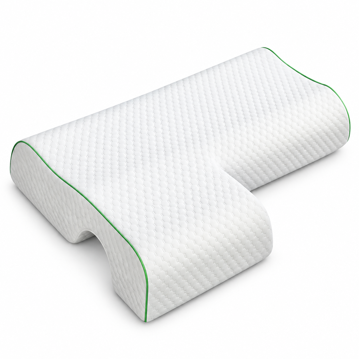 Ergonomic Memory Foam Cervical Pillow with Neck Support and Arm Cutout – Contoured Sleeping Pillow