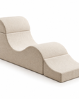 Convertible Floor Lounge Chair with Backrest & Leg Support – Modular Upholstered Recliner