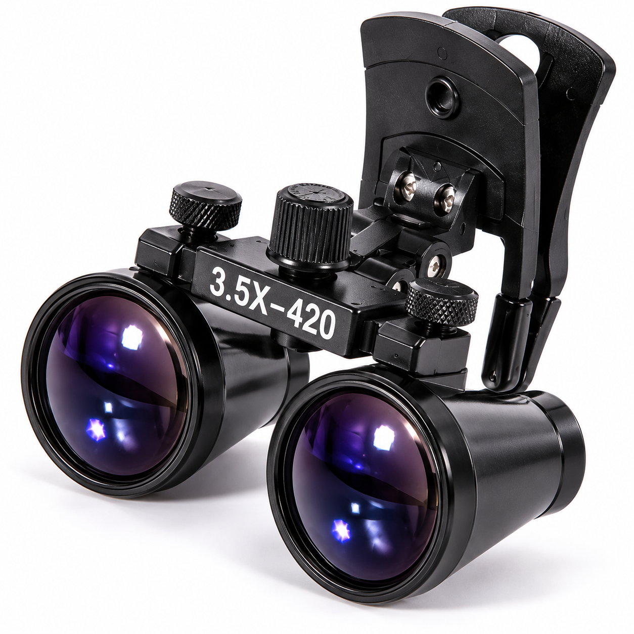 Professional 3.5X Dental Binocular Loupes – 420mm Clip-On Magnifying Glasses
