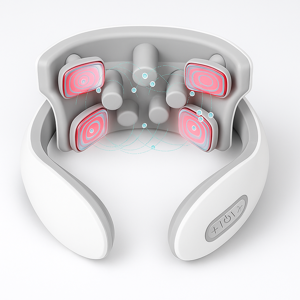 Smart Neck Massager with Heat and Adjustable Massage Modes | Portable Wellness Device for Everyday Neck Comfort