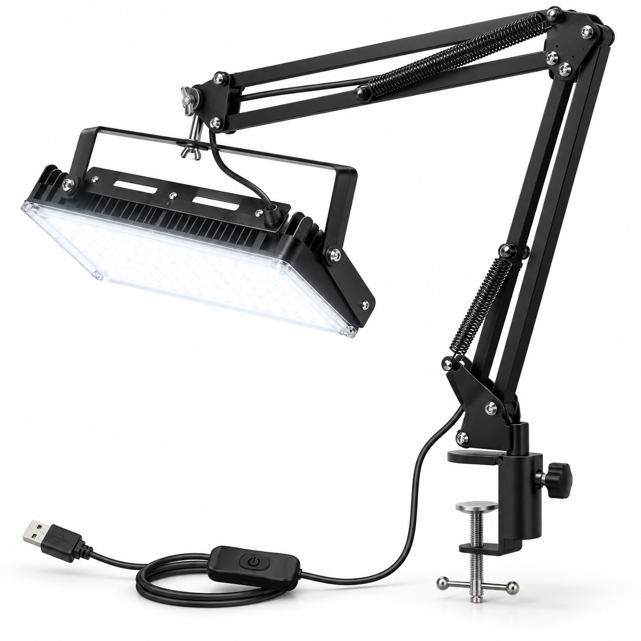 96 LED Adjustable Desk Lamp – USB-Powered Workstation Lighting