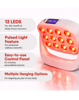Compact Red & Near-Infrared LED Light Panel – 12 LEDs, 660nm & 850nm