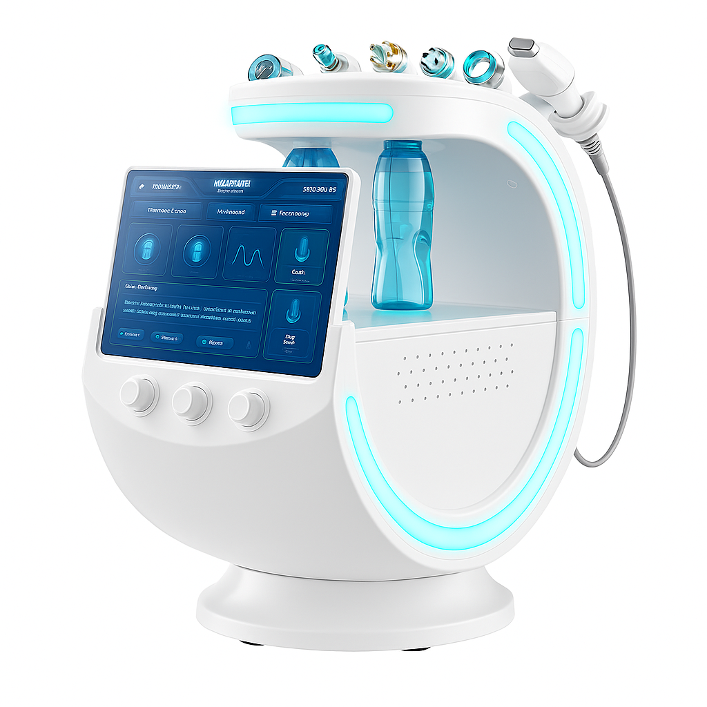 Theia Smart Ice Blue Magic Mirror Skin Analyzer Face Lifting Microdermoabrasion Oxygen Sprayer Hydrodermabrasion Deep cleaning Machine