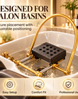 Professional Adjustable Hydrotherapy Head Spa Rack with Water Circulation Arch & Neck Cushion